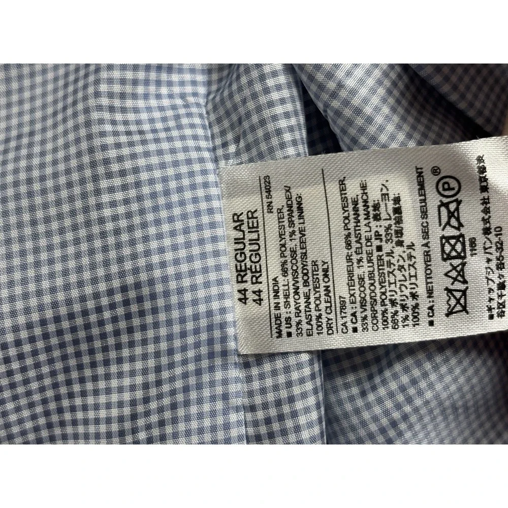 Banana Republic Blazer Mens 44R slim fit Sport Coat Casual Jacket Suit Glen NWOT